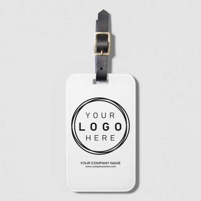 Étiquette À Bagage Logo d'entreprise personnalisé (Devant Vertical)