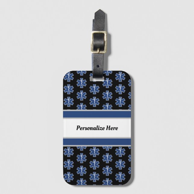 Étiquette À Bagage Logo d'urgence EMS     (Devant Vertical)