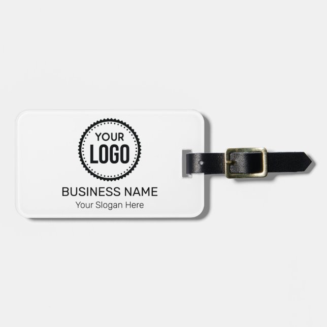 Étiquette À Bagage Logo Et Slogan Personnalisés Avec Promotions (Devant horizontal)