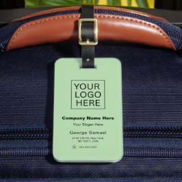 Étiquette À Bagage Logo et texte personnalisés minimalistes simples