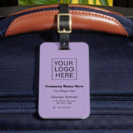 Étiquette À Bagage Logo et texte personnalisés minimalistes simples