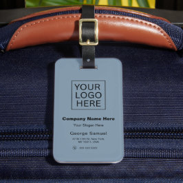 Étiquette À Bagage Logo et texte personnalisés minimalistes simples