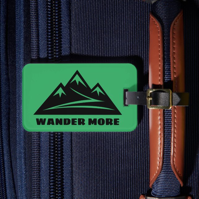 Étiquette À Bagage Logo personnalisé de Wander more mountain (Insitu Rectoal 4)