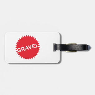 Étiquette À Bagage Logo rouge Gravel Cycling