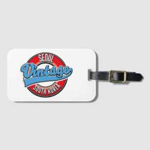 Étiquette À Bagage logo vintage de Séoul Corée du Sud