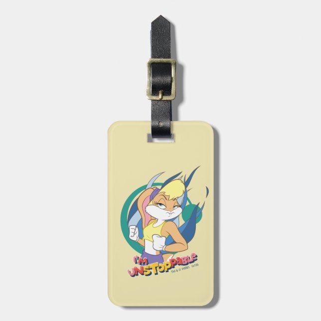 Étiquette À Bagage Lola Bunny "Je ne peux pas arrêter" (Devant Vertical)