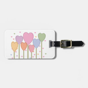 Étiquette À Bagage Lollipops de coeur lunaire