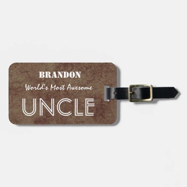 Étiquette À Bagage L'ONCLE le plus impressionnant arrière - plan (Devant horizontal)
