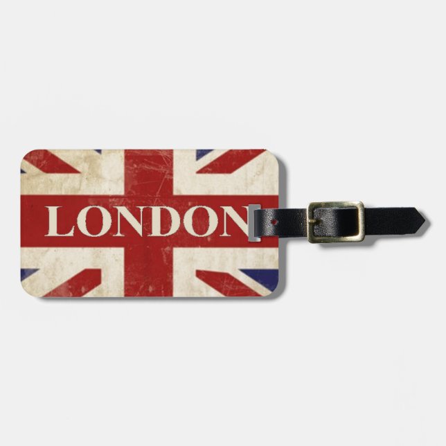 Étiquette À Bagage Londres - Union Jack - amour Londres d'I (Devant horizontal)