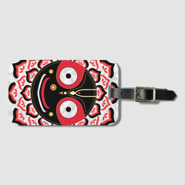 Étiquette À Bagage Lord Jagannath Face Chakra Hindu Deity (Devant Horizontal)