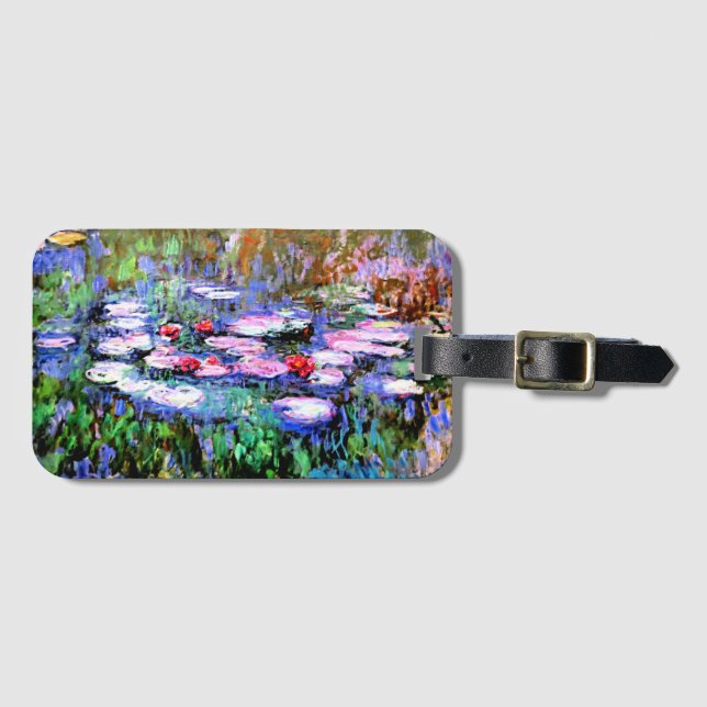 Étiquette À Bagage Los Nenufares (nénuphars) par Claude Monet  (Devant Horizontal)