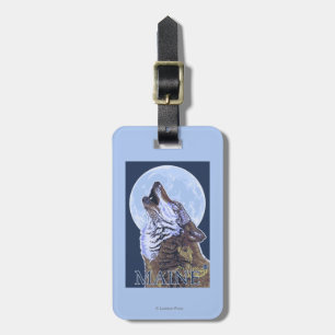 Étiquette À Bagage Loup de MaineHowling