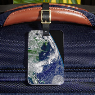 Étiquette À Bagage L'Ouragan Frances Sur Une Terre Partielle.