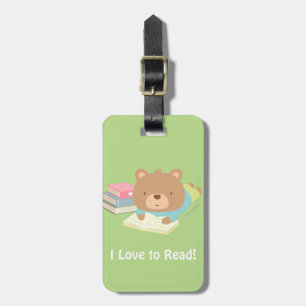 Étiquette À Bagage L'Ours Teddy Aime Lire Le Voyage