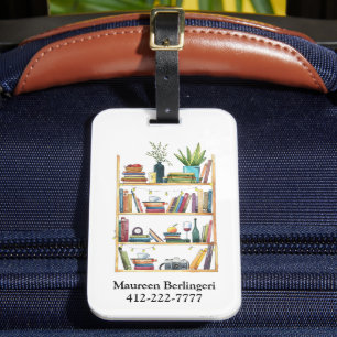 Étiquette À Bagage Louveur de livres de bibliothèque personnalisée