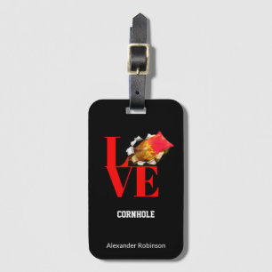 Étiquette À Bagage Love Cornhole Sports personnalisés   