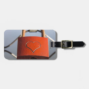Étiquette À Bagage Love Heart Padlock
