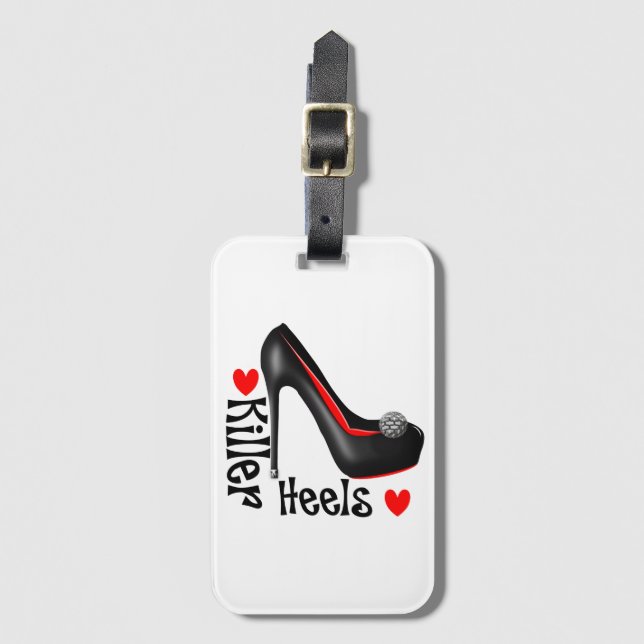 Étiquette À Bagage Love Killer talons Girly Shoe Graphic (Devant Vertical)