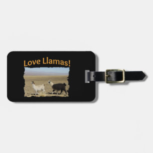 Étiquette À Bagage Love Llamas - Les meilleurs amis