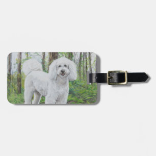 Étiquette À Bagage Luc l'étiquette d'or de bagage d'art de chien de