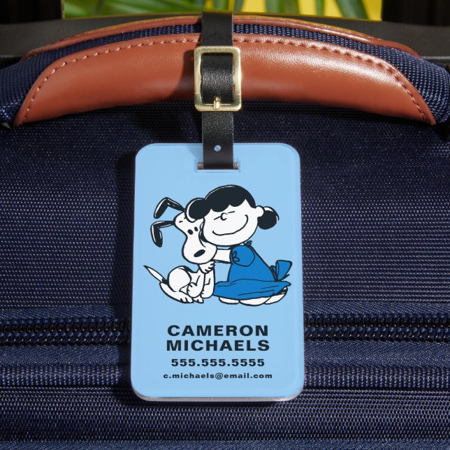 Étiquette À Bagage Lucy Hugging Snoopy (Insitu Rectoal 2)