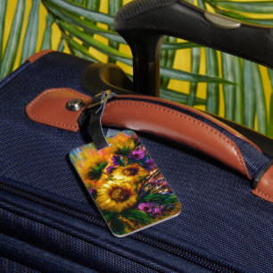 Étiquette À Bagage "Lueur de tournesol"
