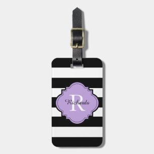 ÉTIQUETTE À BAGAGE LUGGAGE/BAG CHIC TAG_MODERN 71 LILAC/BLACK/WHITE