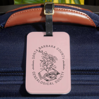 Étiquette À Bagage Luggage Tag - Books & Florals (Rose)