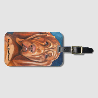 Étiquette À Bagage Luggage tag with bloodhound