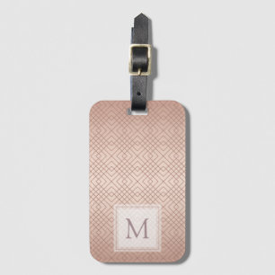Étiquette À Bagage Luxe motif Rose Gold Personnalisé