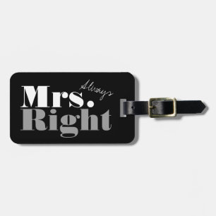 Étiquette À Bagage M. Right et Mme Always Right étiquettes de bagages