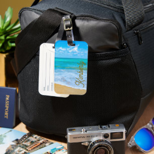 Étiquette À Bagage Ma Plage Tropicale Personnalisée
