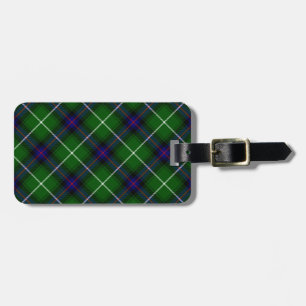 Étiquette À Bagage MacDonald tartan bleu vert plaid