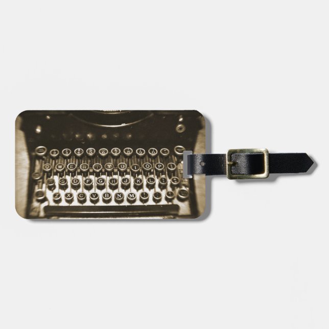 Étiquette À Bagage Machine à écrire (Devant horizontal)