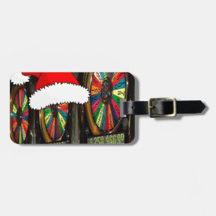 Étiquette À Bagage Machines à sous Santa Hat