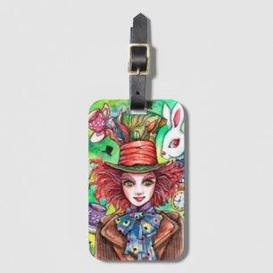 Étiquette À Bagage Mad Hatter et Rabbit