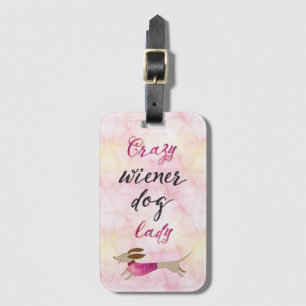Étiquette À Bagage Madame folle Luggage Tag de chien de saucisse