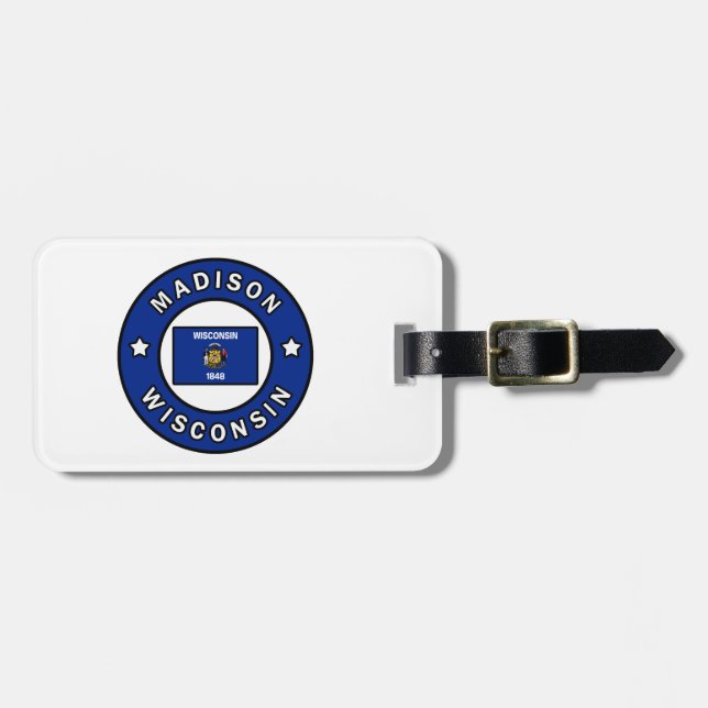 Étiquette À Bagage Madison Wisconsin (Devant horizontal)
