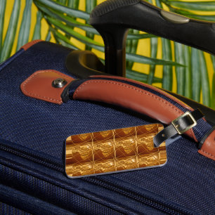 Étiquette À Bagage Magnifique carte africaine Imprimer Design doré