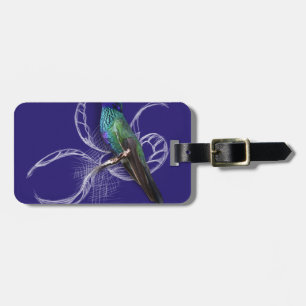 Étiquette À Bagage Magnifique colibri - personnalisez en ajoutant un 