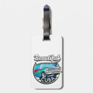 Étiquette À Bagage Magnifique logo rétro Cuba.