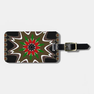 Étiquette À Bagage Magnifique Motif Culturel Kenya Géométrique