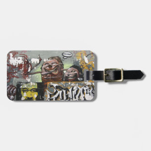 Étiquette À Bagage Mah coza, Graffiti, Espagne Bagage Lanière en cuir