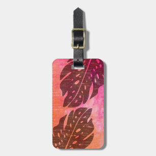 Étiquette À Bagage Maikai Hawaiian Monstera Cravate-Dye Mélange