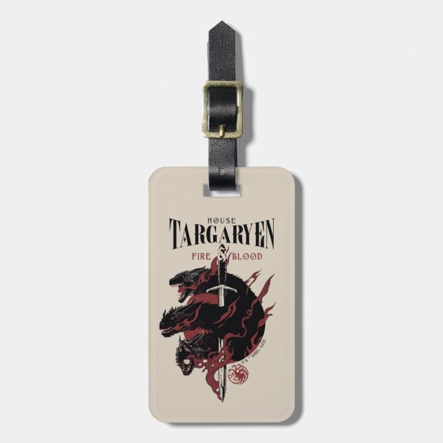 Étiquette À Bagage Maison Targaryen - Feu et Sang (Devant Vertical)