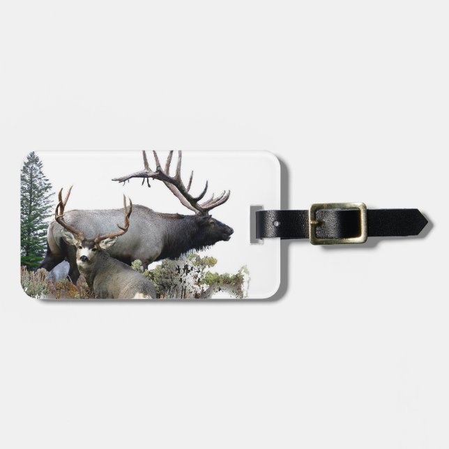 Étiquette À Bagage Mâle de trophée de taureau de monstre (Devant horizontal)