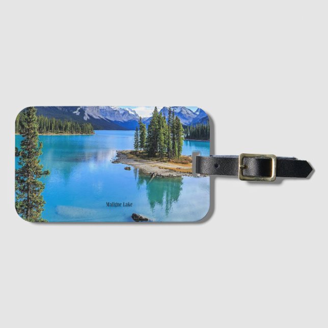 Étiquette À Bagage Maligne Lake, Alberta, Canada (Devant Horizontal)