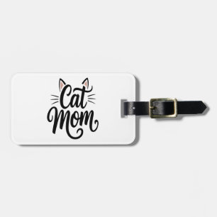 Étiquette À Bagage Maman chatte moustaches et oreilles
