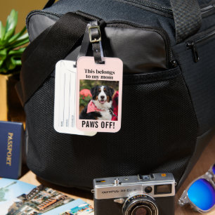 Étiquette À Bagage Maman de chien drôle moderne mignonne personnalisé