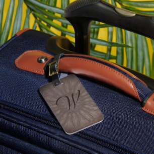 Étiquette À Bagage Mandala boho soleil éclaté
